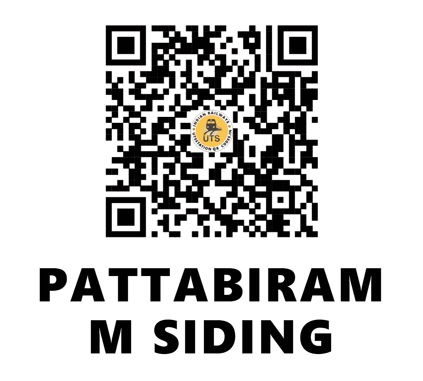 UTS QR Code for PATTABIRAM M SIDING - PTMS - SR (TAMIL NADU)